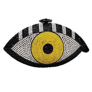 Crystal Embellished Evil Eye Evening Clutch Purse